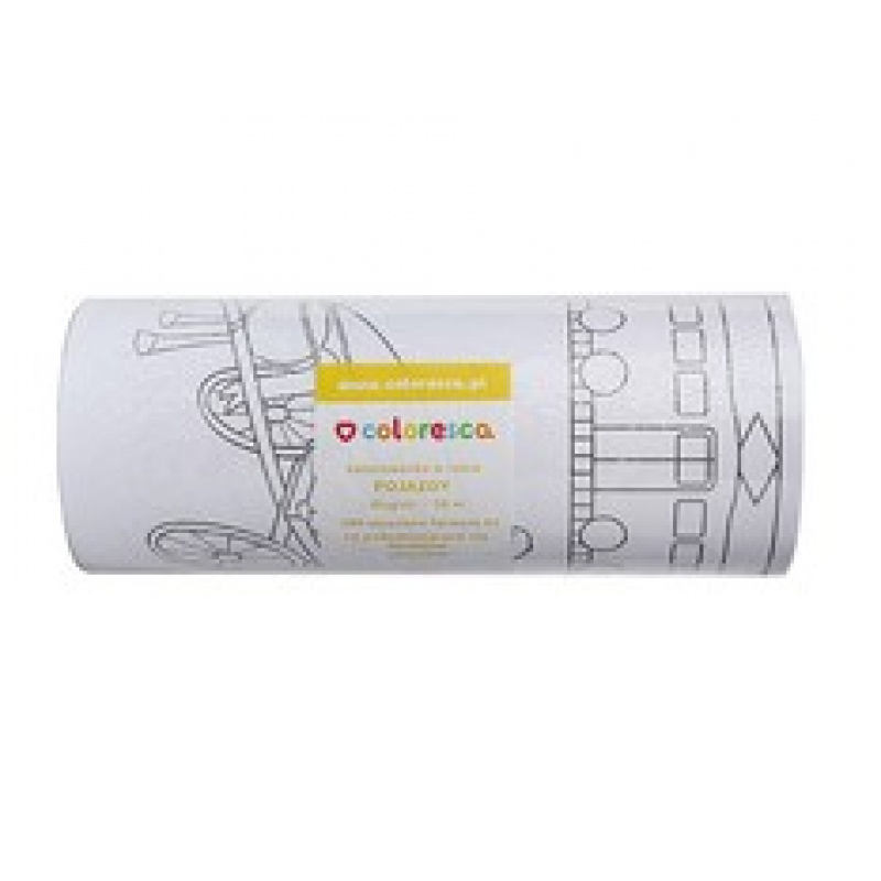 COLORESCA Книга за оцветяване в ролка Превозни средства 1+