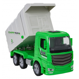 Камион за боклук с функция за светлини и звук Зелен
