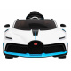 Bugatti Divo Автомобил-играчка на батерии, бял + дистанционно управление + EVA + бавен старт + LED MP3
