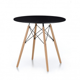 Маса за хранене Aga 80 см Черна