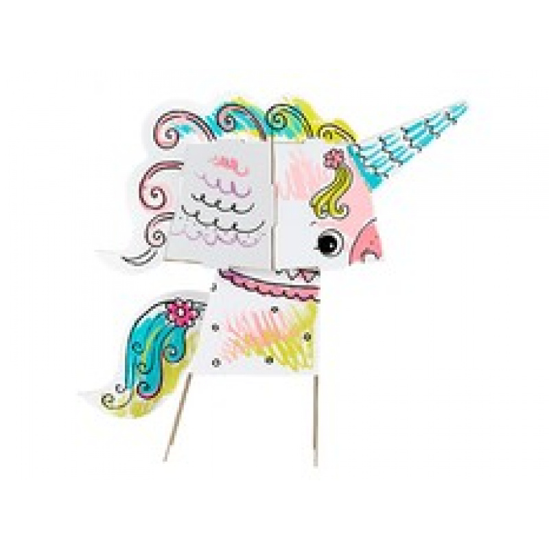 MONUMI 3D книга за оцветяване Еднорог 3+