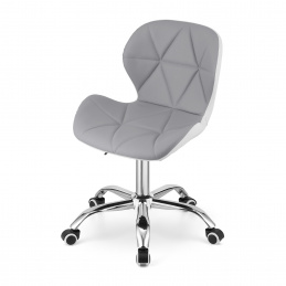 Aga Kancelářská otočná židle AVOLA Šedo-bílá