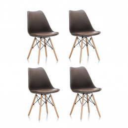 Aga 4x Трапезни столове MR2035 Кафяв