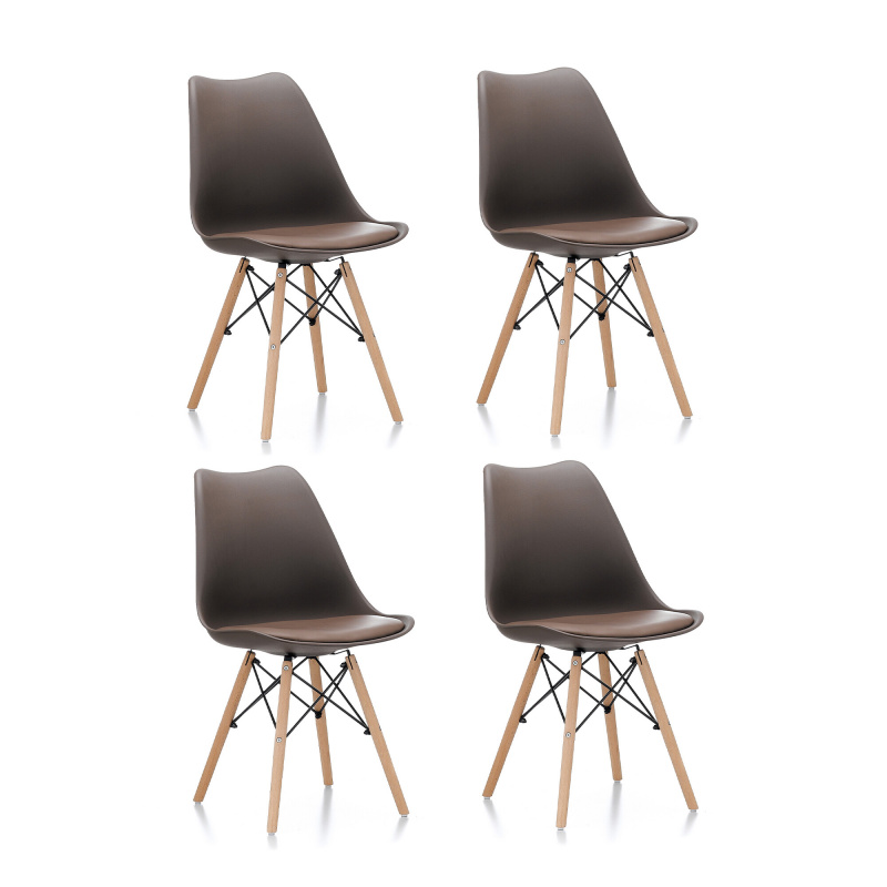 Aga 4x Трапезни столове MR2035 Кафяв