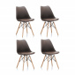 Aga 4x Трапезни столове MR2035 Кафяв
