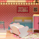 Aga Къщичка за кукли от MDF с мебели 70 cm Pink LED