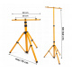 Статив за двоен прожектор - жълт - 140см