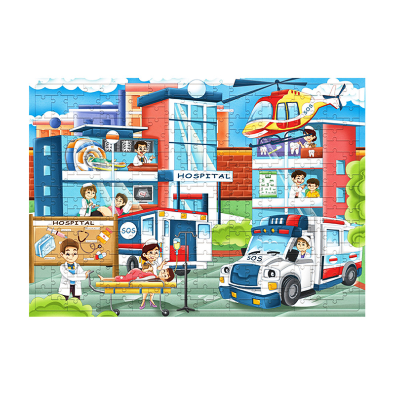 Aga4Kids Детски пъзел Болница 172 части