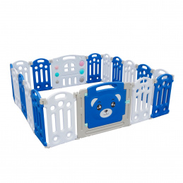 Aga4Kids Детска пластмасова ограда 186x192x64 см Синя