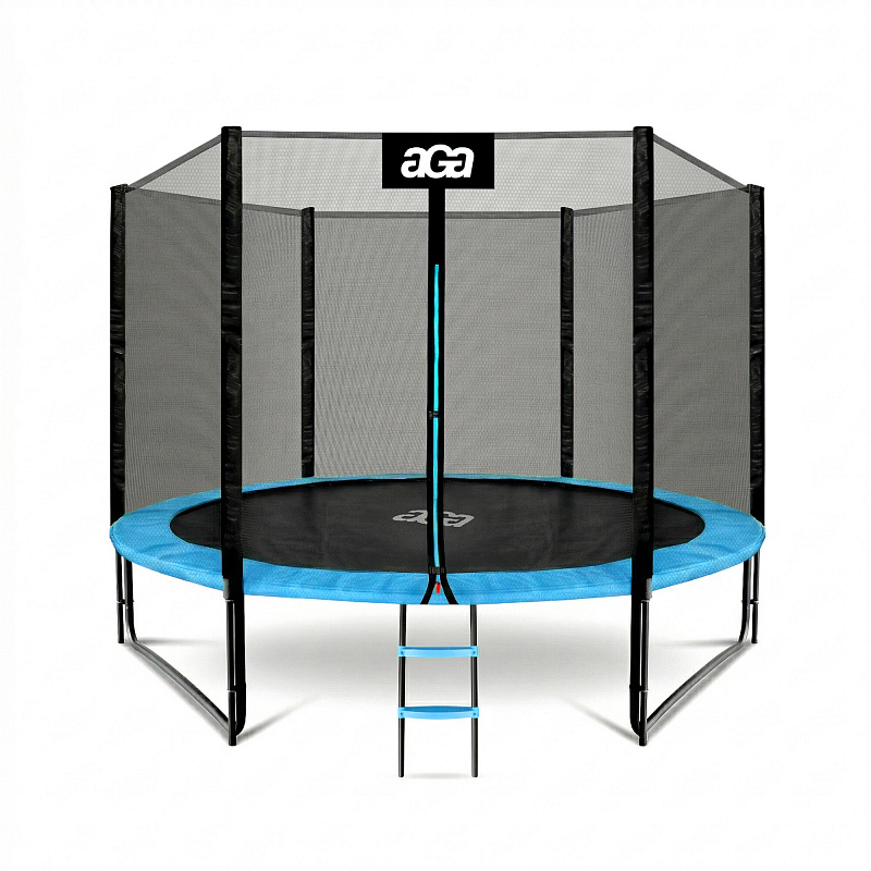 Aga SPORT PRO Батут 305 см Светлосин + защитна мрежа + стълба