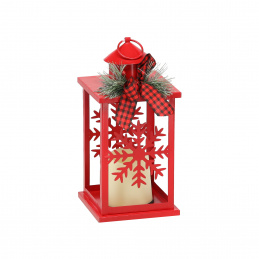 Aga Метална LED коледна фенерка Червена