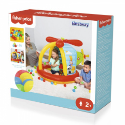 Fisher-Price надуваема кошара за деца BESTWAY хеликоптер басейн за гребане 155x102x91cm + топки