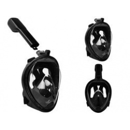 Маска за гмуркане с шнорхел с лице L/XL Черно ISO