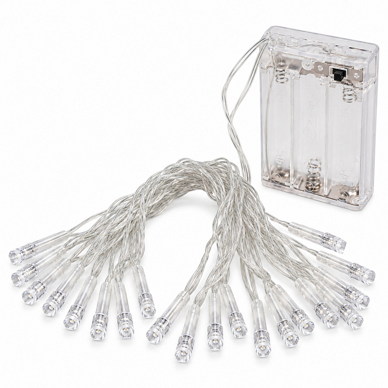 Linder Exclusiv Коледна верига с батерии 20 LED студено бяло
