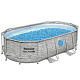 BESTWAY Power Steel Swim Vista басейн с прозорец 427x250x100 14x8FT 7in1