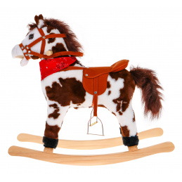 Латинско люлеещо се конче за деца + интерактивни ефекти + плюшено дърво