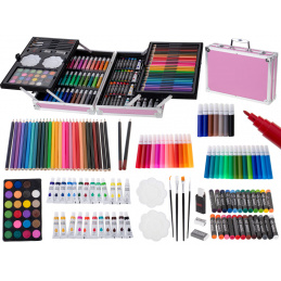 Aga Пластмасов комплект за рисуване в калъф 145 бр