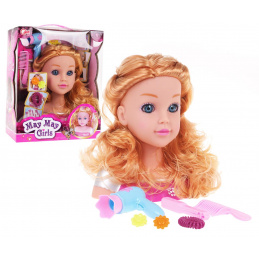 Блондинска глава за стилизиране + аксесоари