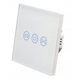 Стъклен сензорен превключвател за WIFI ролетни щори - бял