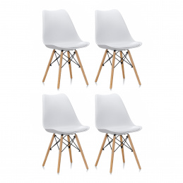 Aga 4x Трапезен стол MR2035 Бял