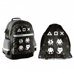 Paso Училищен комплект трикамерна раница + раница Игра