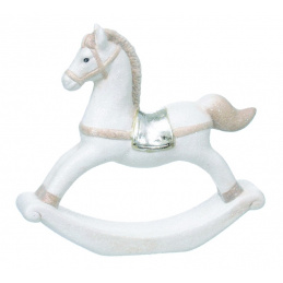 Керамичен кон като коледна украса за поставяне