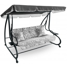 Aga Градинска люлка 2в1 GRANDLUX XXL Prestige Сива