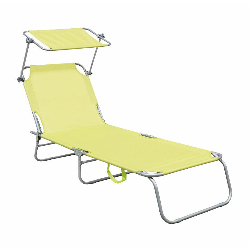 Linder Exclusiv Градински шезлонг с сенник Зелен 6DAZ661 - II. КАЧЕСТВО