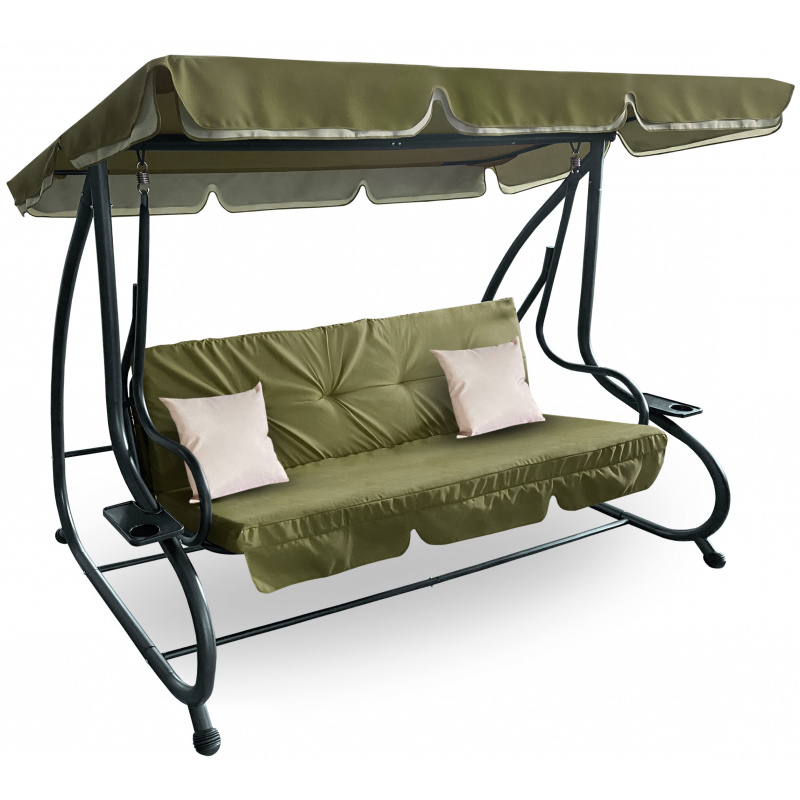 Aga Градинска люлка 2в1 GRANDLUX XXL Маслиненозелена