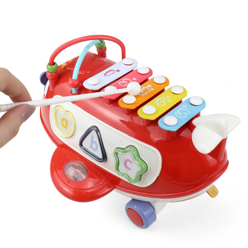 Aga4Kids Интерактивно самолетче с ксилофон Червено