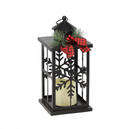 Aga Метална LED коледна фенерка Черна