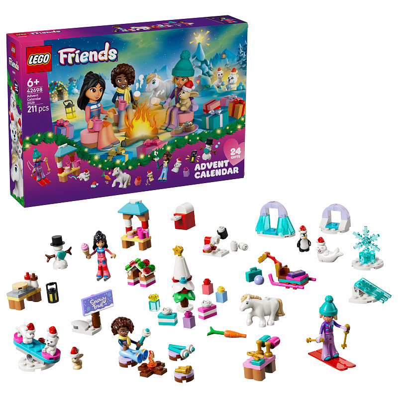 LEGO® Friends Коледен календар 2026 г., коледна играчка 42698