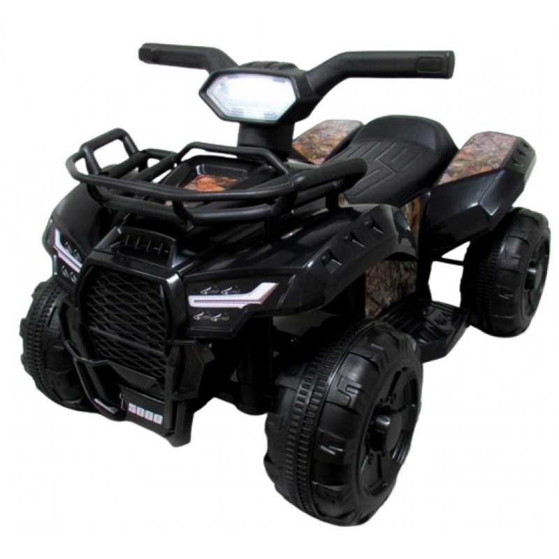 Quad J8AA черен с батерия, четириколка за деца музикална светлина