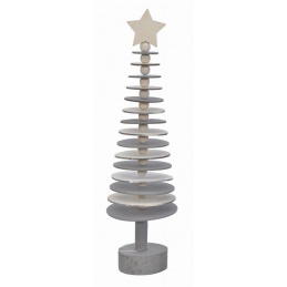 Дървена коледна елха за поставяне 40 см празнична