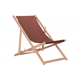 Aga Дървен сгъваем шезлонг Браун