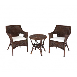 Комплект Aga Ratan LARUS Тъмнокафяв/Бял