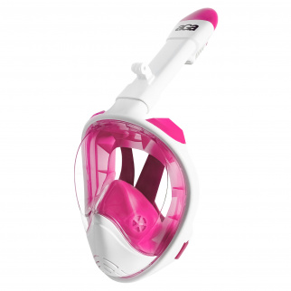 Aga Целолицева маска за гмуркане S/M Бяло/розово