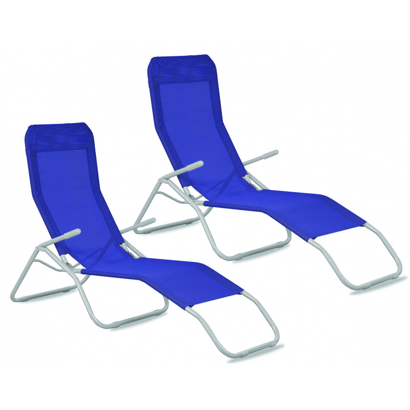 Aga 2x Градински шезлонг SIESTA Тъмно синьо