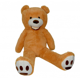 Aga4Kids Плюшено мече 130 см Светлокафяво с лапички 6DZ012 - 2. КАЧЕСТВО