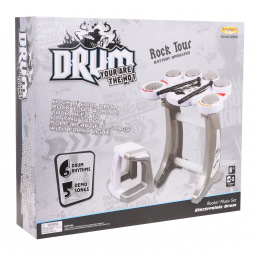 Електронни барабани за деца 6+ Стол + 5 подложки + 2 чука + 5 мелодии ДЕМО