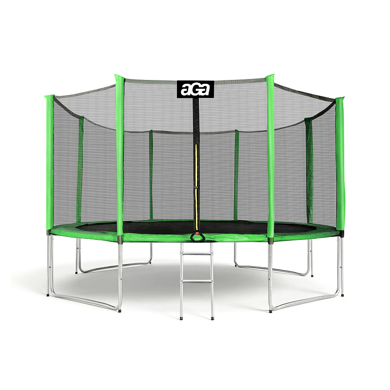 Aga SPORT PRO Батут 366 см Светлозелен + защитна мрежа + стълба