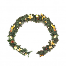 Aga Коледна гирлянда 180 см Златна