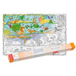 MONUMI Книга за оцветяване на пода XXL - Safari 4+