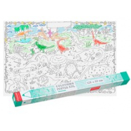 MONUMI Книга за оцветяване на пода XXL - Динозаври 4+