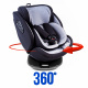 Aga Столче за кола i-Size 360° 0-36 кг Черно/Светлосиво