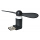 Мини вентилатор microUSB черен ISO 5770
