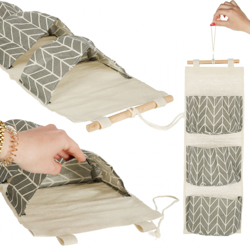 Висящ органайзер Aga сив/бял