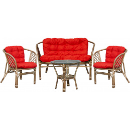 Aga Комплект от ратан BAHAMA Grey Red