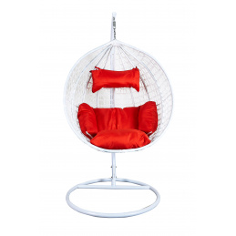 Aga Висящ стол Бяло/Червено 2DAZ171 - II. КАЧЕСТВО