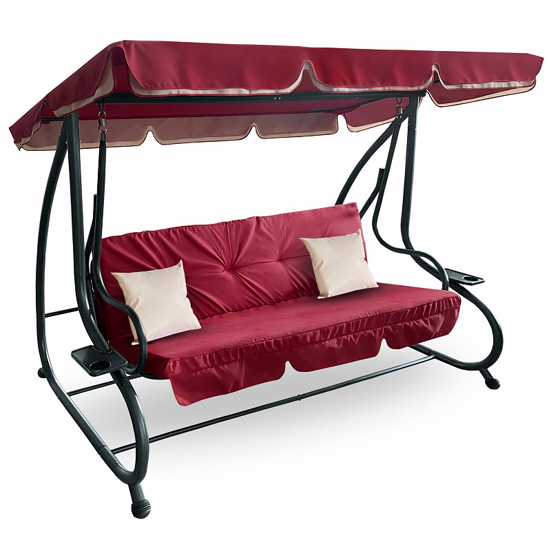 Aga Градинска люлка 2в1 GRANDLUX Тъмночервена + Покривало - II. КАЧЕСТВО